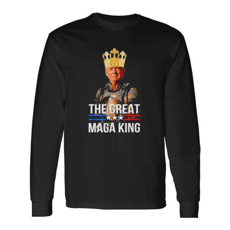 Great Maga King Trump Ultra Maga Crowd Anti Biden Ultra Maga Long Sleeve T-Shirt T-Shirt