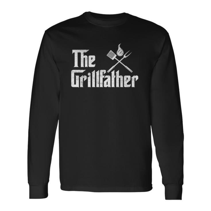 The Grillfather Dad Bbq Long Sleeve T-Shirt T-Shirt Gifts ideas
