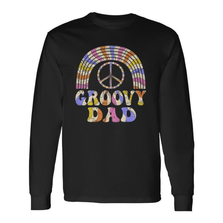 Groovy Dad 70S Aesthetic Nostalgia 1970S Retro Dad Hippie Long Sleeve T-Shirt T-Shirt