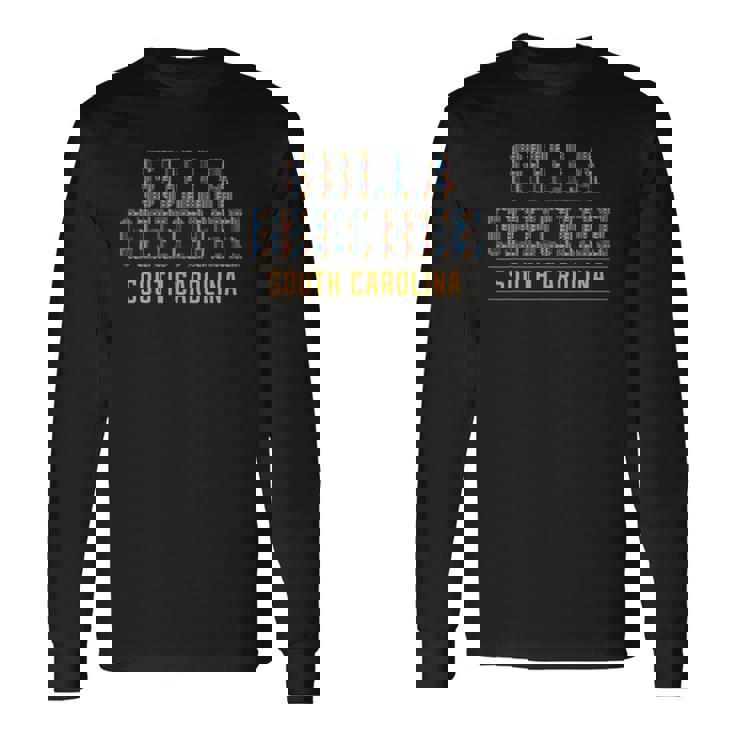 Gulla Geechee Culture South Carolina African Kente Pattern Long Sleeve T-Shirt T-Shirt