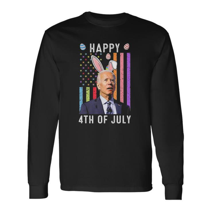 Happy 4Th Of July Confused Joe Biden Happy Easter Day Long Sleeve T-Shirt T-Shirt