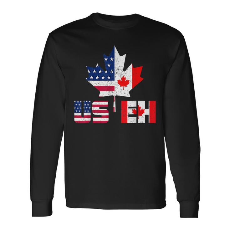 Happy Canada Day Usa Pride Us Flag Day Useh Canadian Long Sleeve T-Shirt