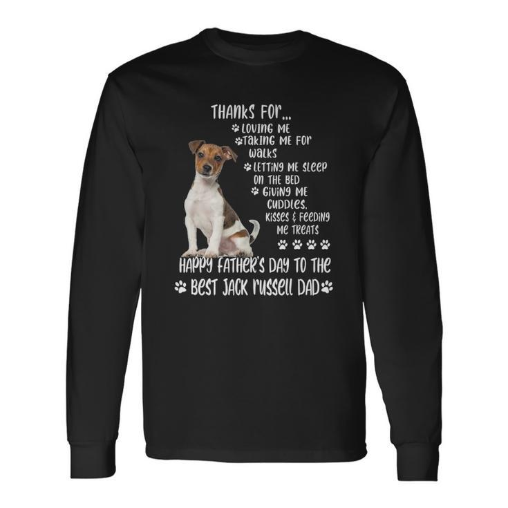 Happy Fathers Day 2022 Jack Russell Dad Dog Lover Long Sleeve T-Shirt T-Shirt