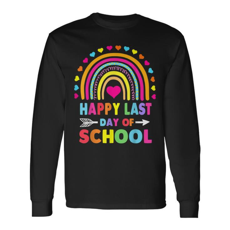 Happy Last Day Of School Teacher Student Graduation Rainbow Long Sleeve T-Shirt T-Shirt