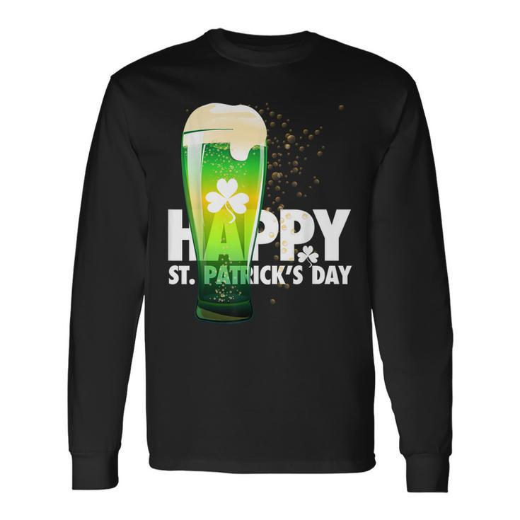 Happy Saint Patricks Day Irish Green Shamrock Beer Long Sleeve T-Shirt T-Shirt