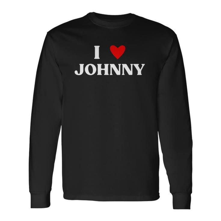 I Heart Johnny Red Heart Long Sleeve T-Shirt