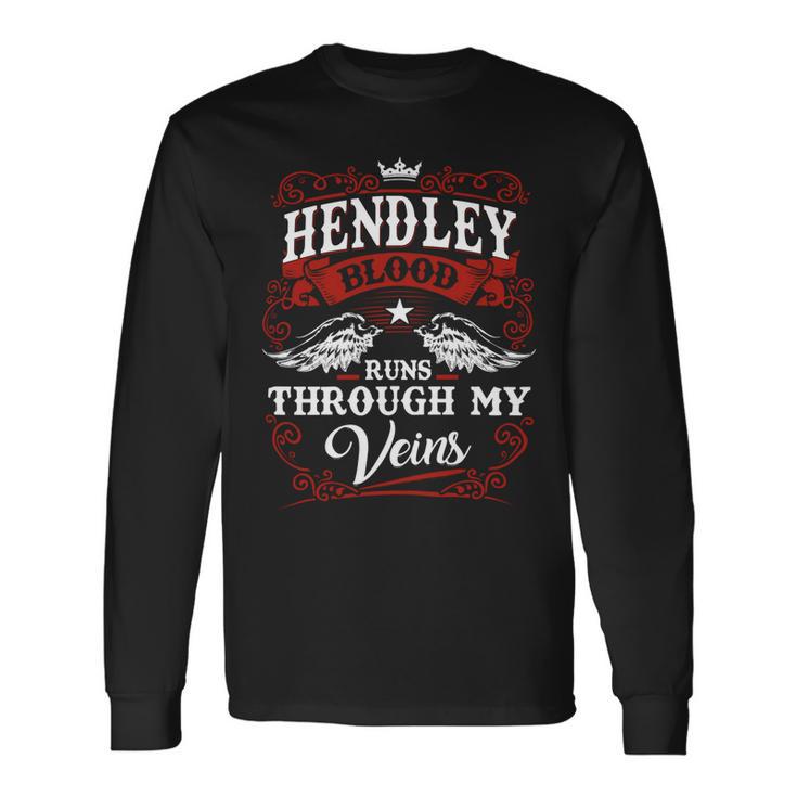 Hendley Name Shirt Hendley Name V3 Long Sleeve T-Shirt