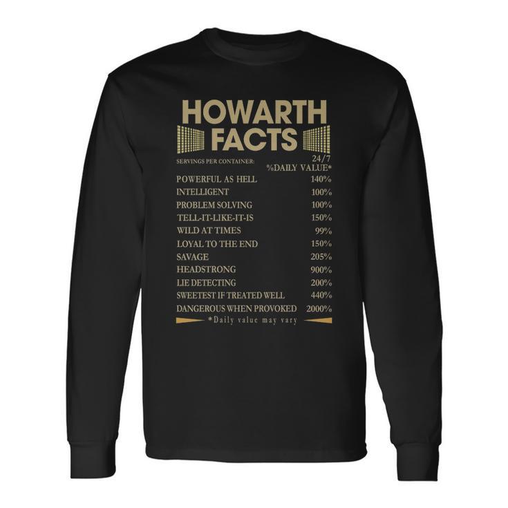 Uk Names R Howarth Howarth Name Howarth Facts Long Sleeve T-Shirt - Seseable