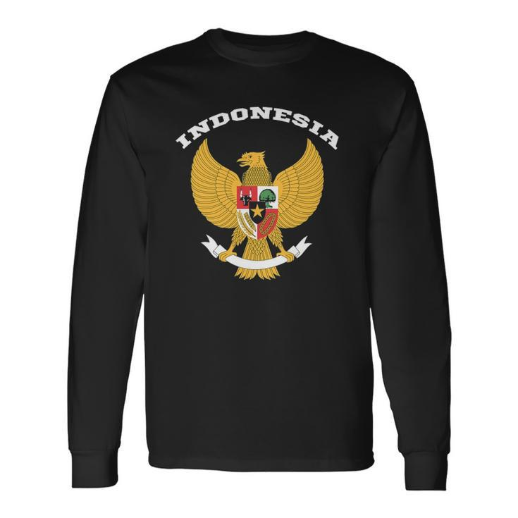 Indonesia Coat Of Arms Tee Flag Souvenir Jakarta Long Sleeve T-Shirt