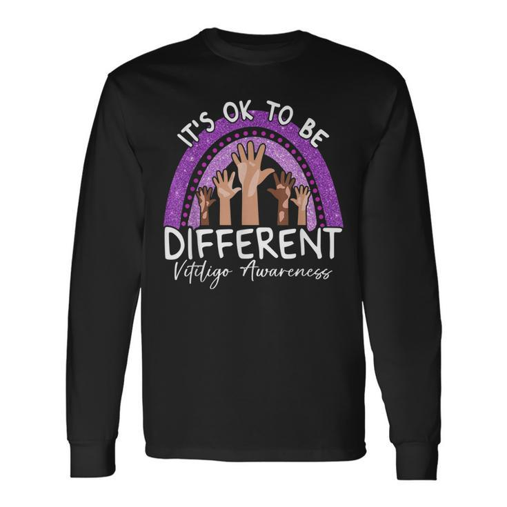 Its Ok To Be Different Vitiligo Awareness Long Sleeve T-Shirt