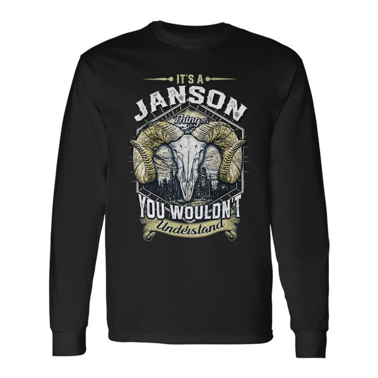 Janson Name Shirt Janson Name V4 Long Sleeve T-Shirt