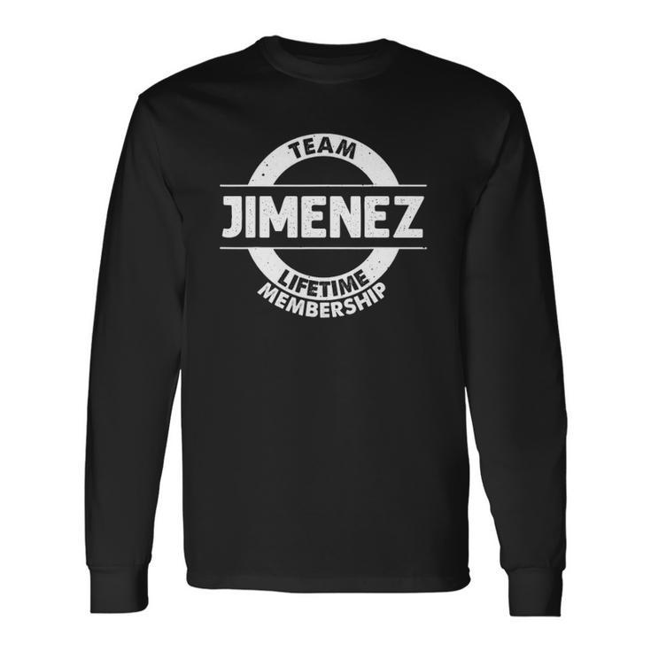 Jimenez Surname Tree Birthday Reunion Idea Long Sleeve T-Shirt T-Shirt