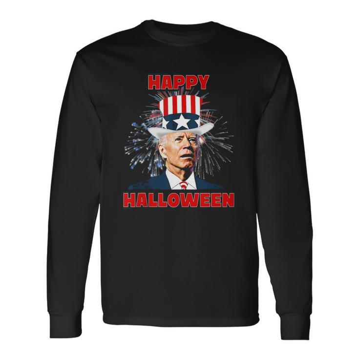 Joe Biden Happy Halloween For Fourth Of July Long Sleeve T-Shirt T-Shirt
