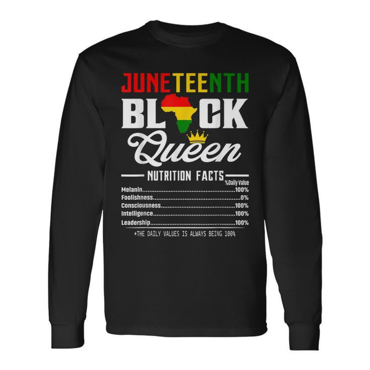 Junenth Black Queen Nutritional Facts 4Th Of July Long Sleeve T-Shirt T-Shirt