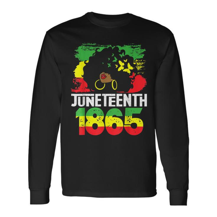 Juneteenth Is My Independence Day Black Freedom 1865 Long Sleeve T-Shirt T-Shirt Gifts ideas