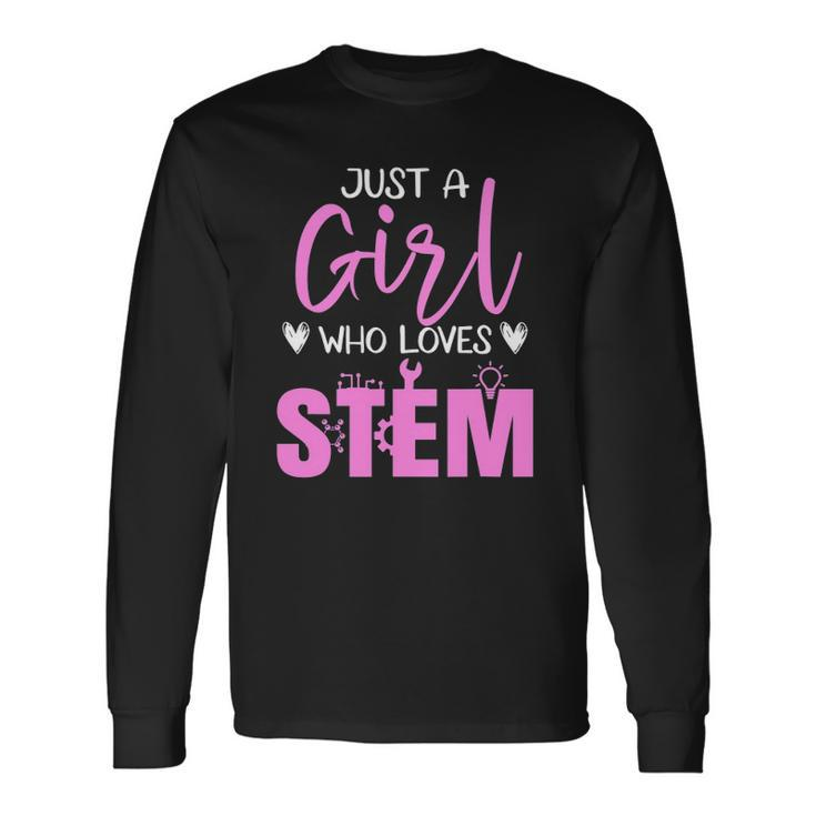 Just Girl Who Loves Stem Teacher Long Sleeve T-Shirt T-Shirt
