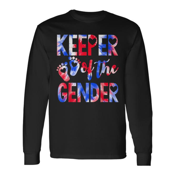 Keeper Of The Gender 4Th Of July Baby Gender Reveal Long Sleeve T-Shirt