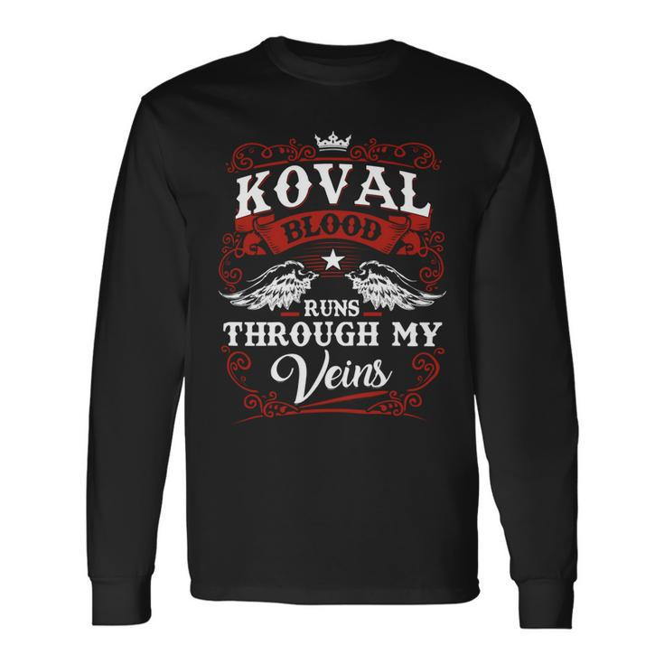 Koval Name Shirt Koval Name V2 Long Sleeve T-Shirt