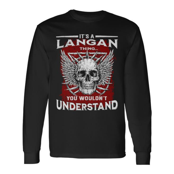 Langan Name Shirt Langan Name Long Sleeve T-Shirt