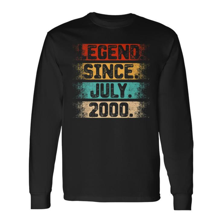 Legend Since July 2000 Vintage 22 Years Old 22Nd Birthday Long Sleeve T-Shirt