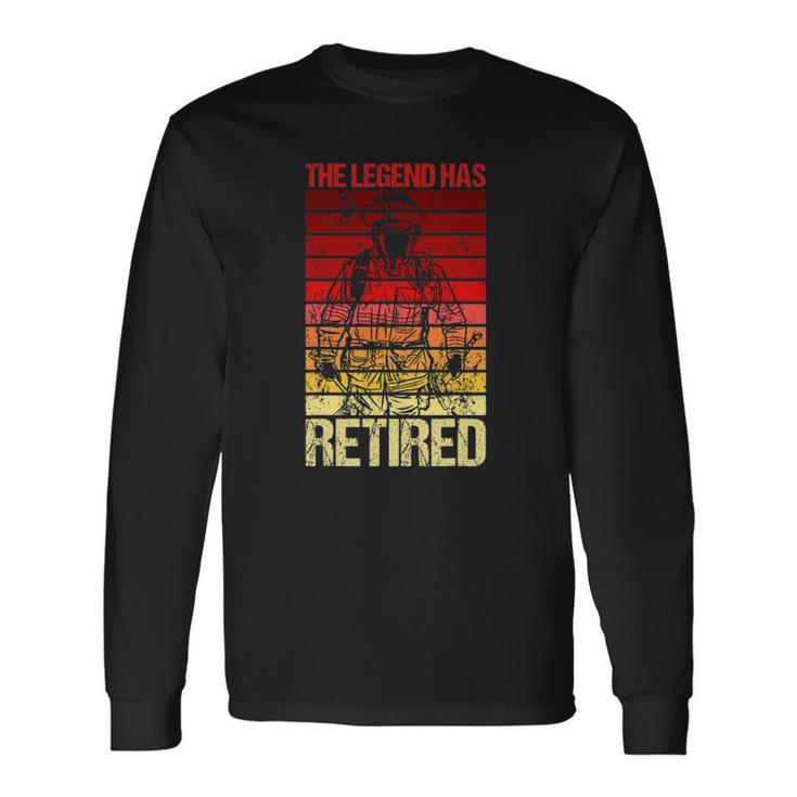 The Legend Has Retired Fire Department Fireman Firefighter Long Sleeve T-Shirt T-Shirt