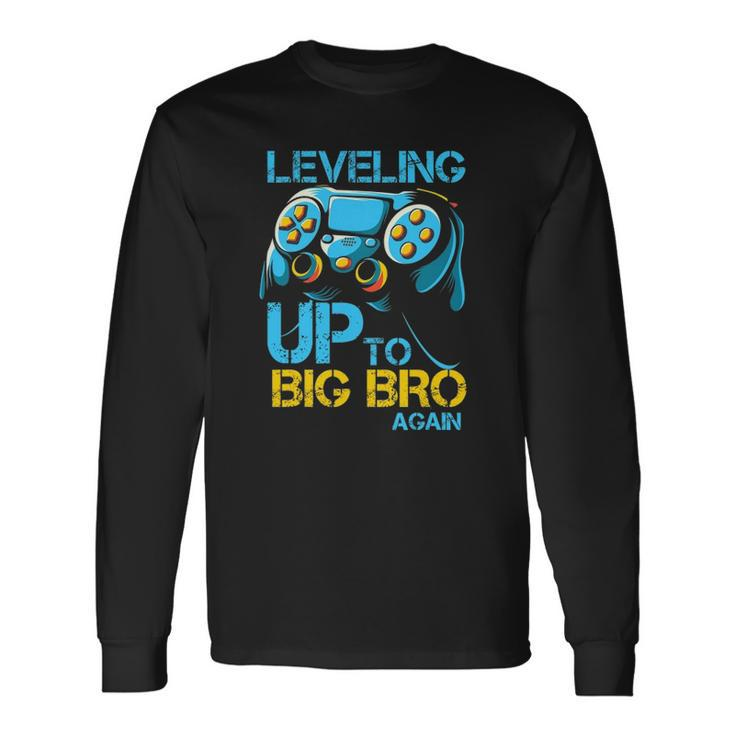 Leveling Up To Big Bro Again Gaming Lovers Vintage Long Sleeve T-Shirt T-Shirt