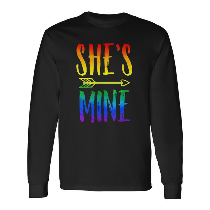 Lgbt Pride Shes Mine Im Her Lesbian Couple Matching Lover Long Sleeve T-Shirt T-Shirt