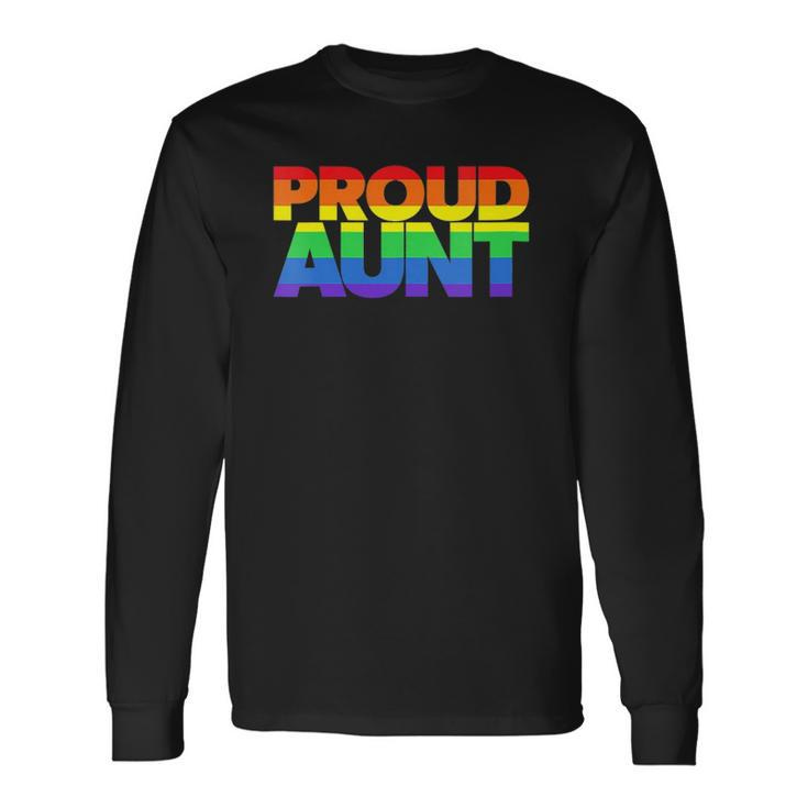 Lgbtq Aunt Gay Pride Ally Lgbt Proud Aunt Long Sleeve T-Shirt T-Shirt