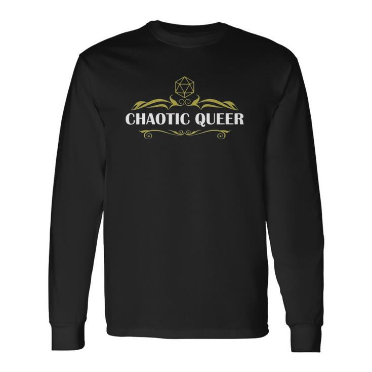 Lgbtq Chaotic Queer Alignment D20 Tabletop Rpg Gamers Long Sleeve T-Shirt T-Shirt