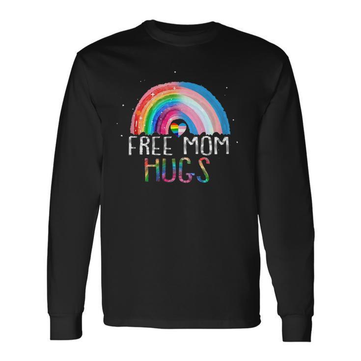 Lgbtq Free Mom Hugs Gay Pride Lgbt Ally Rainbow Long Sleeve T-Shirt T-Shirt