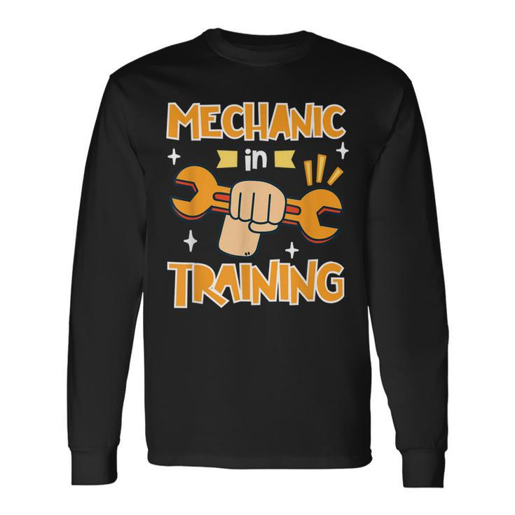 Little Future Mechanic In Training Car Auto Proud Dad Long Sleeve T-Shirt Gifts ideas