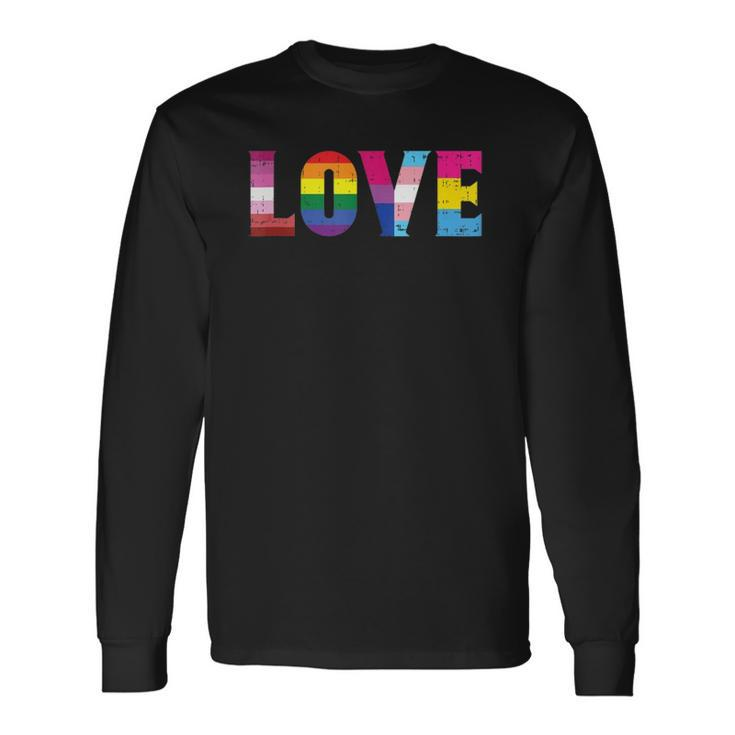 Love Lgbtq Pride Ally Lesbian Gay Bisexual Trans Pansexual Long Sleeve T-Shirt T-Shirt