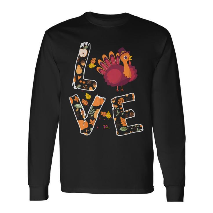 Love Turkey Thanksgiving Happy Fall 20 Shirt Unisex Long Sleeve