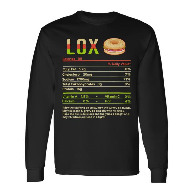 Lox Nutrition Facts Funny Christmas 12 Shirt Unisex Long Sleeve Gifts ideas