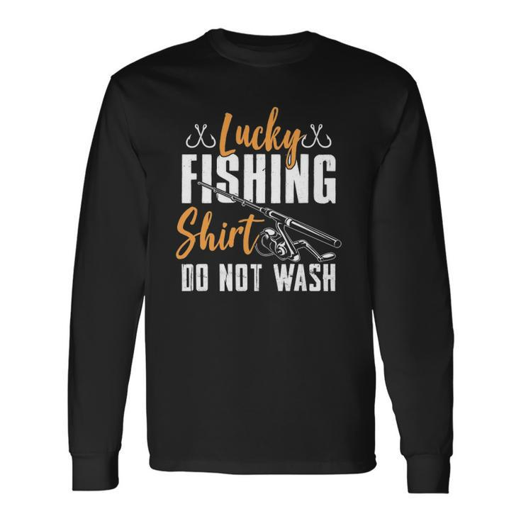 Lucky Fishing Pole Graphic For And Fishermen Long Sleeve T-Shirt T-Shirt