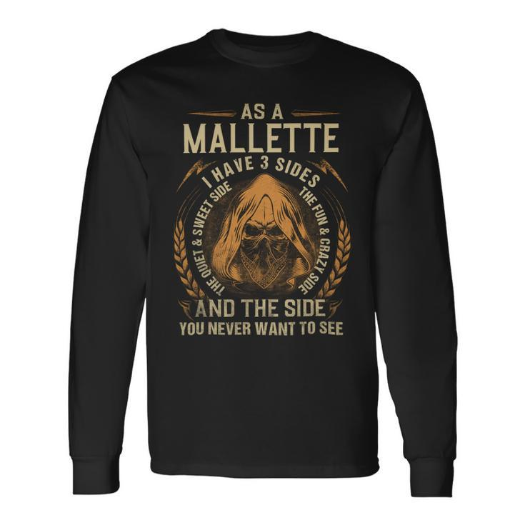 Mallette Name Shirt Mallette Name Long Sleeve T-Shirt