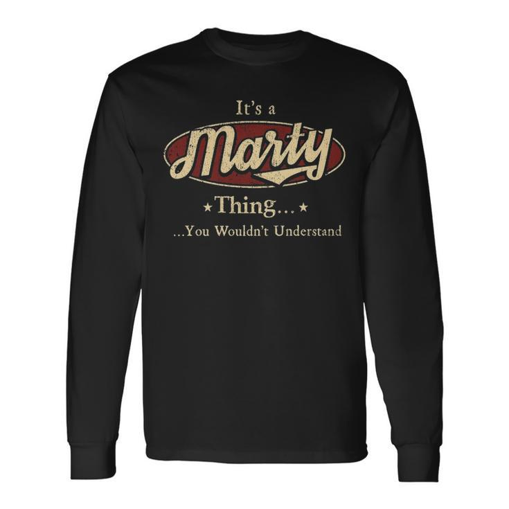 Marty Shirt Personalized Name Shirt Name Print Shirts Shirts With Name Marty Long Sleeve T-Shirt
