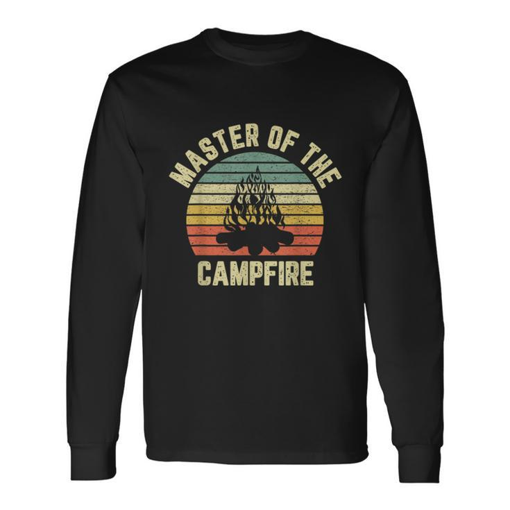 Master Of The Campfire Camping Vintage Camper Long Sleeve T-Shirt Gifts ideas