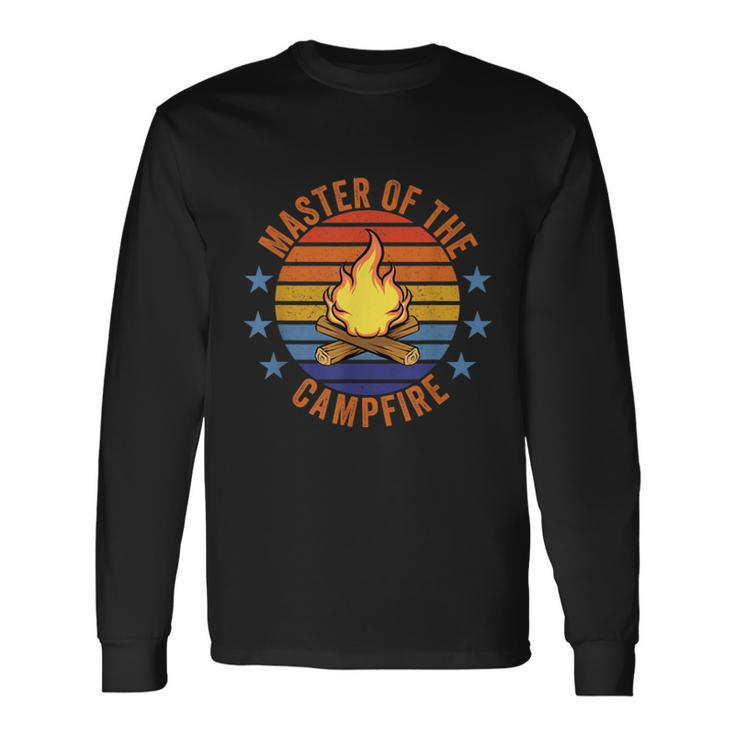 Master Of The Campfire Camping Vintage Camper Summer Retro Long Sleeve T-Shirt