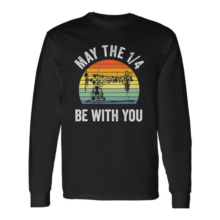 May The 14 Be With You Sewing Machine Quilting Vintage Long Sleeve T-Shirt T-Shirt
