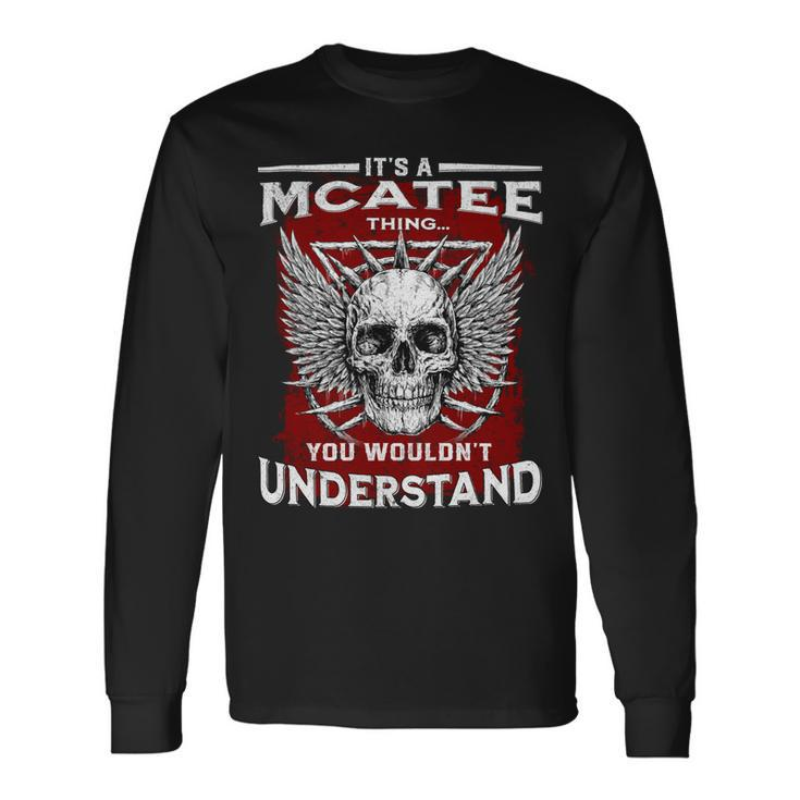 Mcatee Name Shirt Mcatee Name V3 Long Sleeve T-Shirt