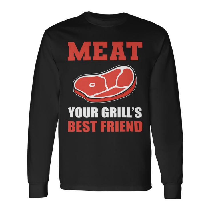 Meat Your Grill’S Best Friend Butcher Chef Cook Bbq Unisex Long Sleeve Gifts ideas