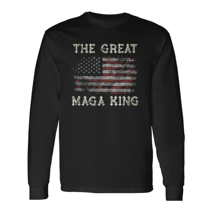 Mega King Usa Flag Proud Ultra Maga 2024 Long Sleeve T-Shirt T-Shirt