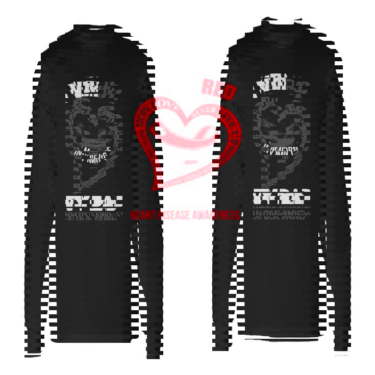 In My Memory Of My Dad Heart Disease Awareness Long Sleeve T-Shirt T-Shirt