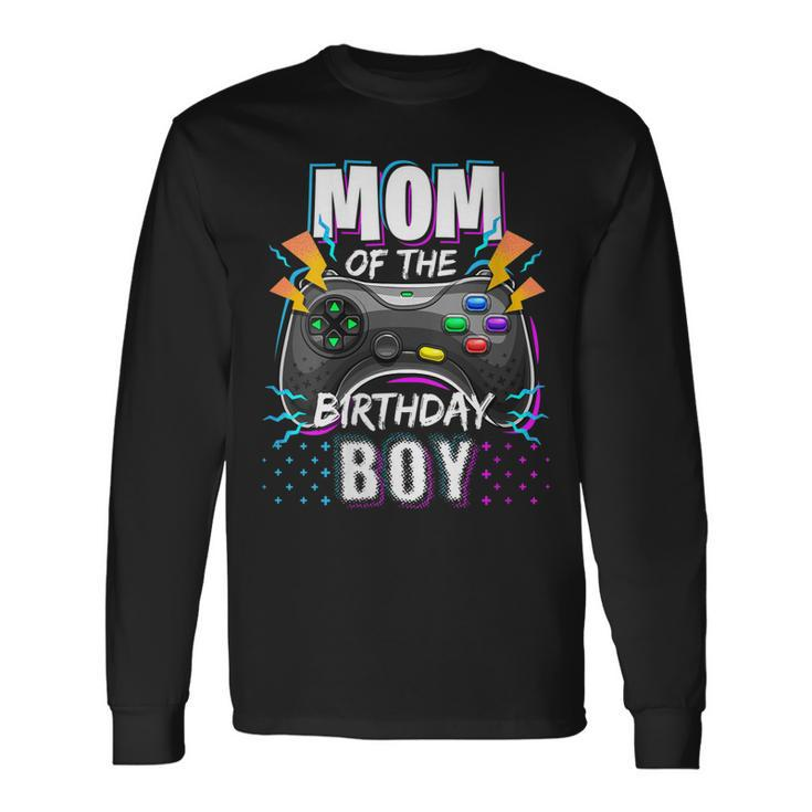 Mom Of The Birthday Boy Matching Video Gamer Birthday Party V3 Long Sleeve T-Shirt