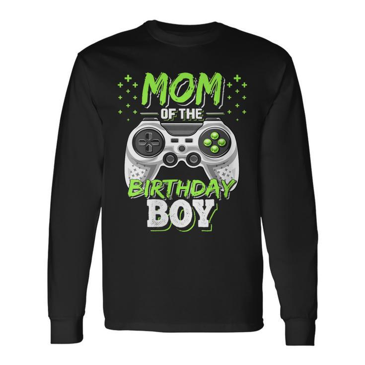 Mom Of The Birthday Boy Matching Video Gamer Birthday Party V4 Long Sleeve T-Shirt