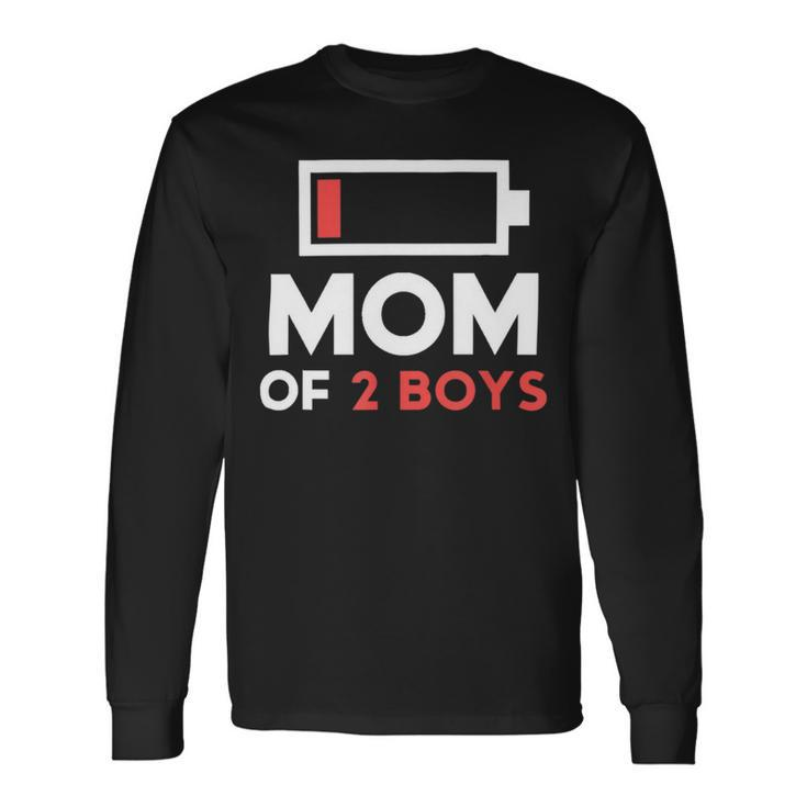 Mom Of 2 Boys Shirt From Son Mothers Day Birthday Women  Active  154 Trending Shirt Unisex Long Sleeve