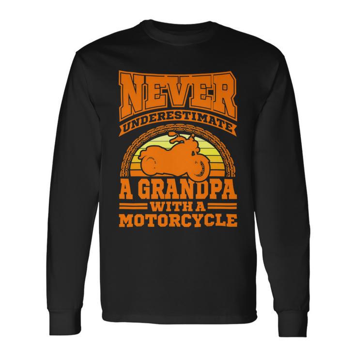 Motorcycle Grandpa Biker S Funny 499 Shirt Unisex Long Sleeve