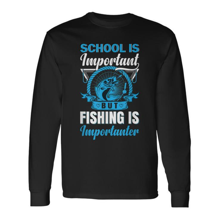 N Fishing Fisherman Boys Men Bass Fishing Long Sleeve T-Shirt