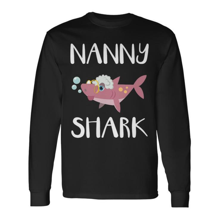 Nanny Grandma Nanny Shark V2 Long Sleeve T-Shirt